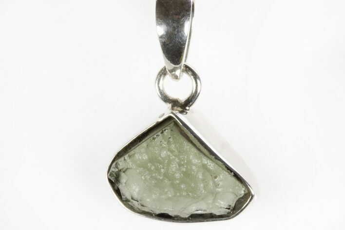 Green Moldavite Tektite Pendant ( g) - Czech Republic #240878